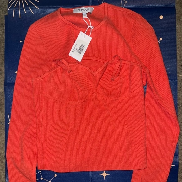 DEREK LAM 10 CROSBY Nessa Top Large. shrug and tank set - Picture 6 of 9